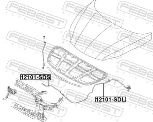 FEBEST Bonnet Cable (12101-SDL)