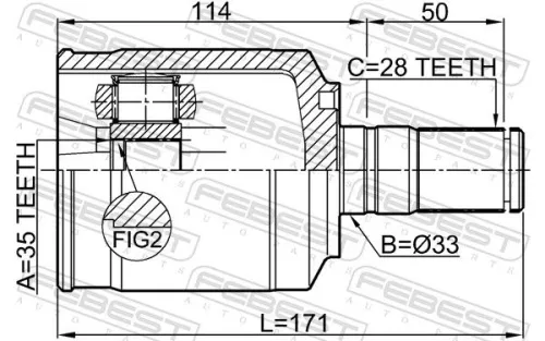 FEBEST Joint Kit, drive shaft (1211-CMATLH)