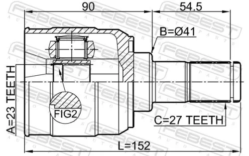 FEBEST Joint Kit, drive shaft (1211-CREMTLH)