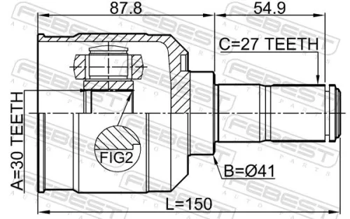FEBEST Joint Kit, drive shaft (1211-ELANHD)