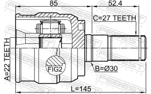 FEBEST Joint Kit, drive shaft (1211-I30ATLH)