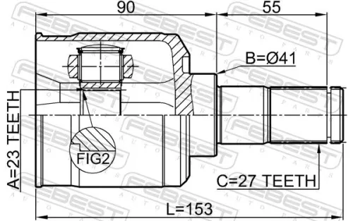 FEBEST Joint Kit, drive shaft (1211-TUC20AT)