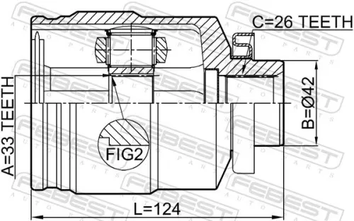 FEBEST Joint Kit, drive shaft (1211-TUC27RH)