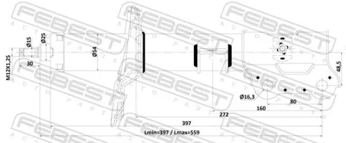 FEBEST Shock Absorber (12110-007FR)