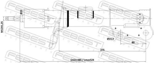 FEBEST Shock Absorber (12110-009FR)