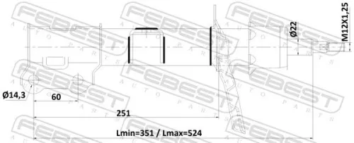 FEBEST Shock Absorber (12110-010FL)