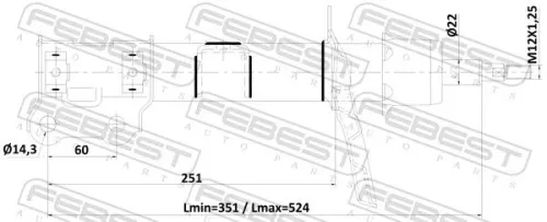 FEBEST Shock Absorber (12110-010FR)