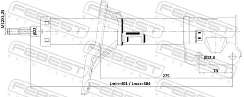 FEBEST Shock Absorber (12110-018FL)