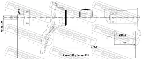 FEBEST Shock Absorber (12110-021FL)