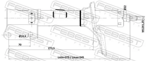 FEBEST Shock Absorber (12110-021FR)