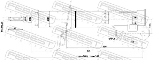 FEBEST Shock Absorber (12110-022FL)