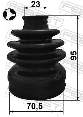 FEBEST Bellow, drive shaft (1215-CRE16T)