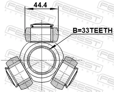 FEBEST Spider Assembly, drive shaft (1216-TUC)