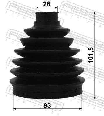 FEBEST Bellow Kit, drive shaft (1217P-IX35D7)