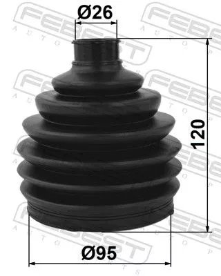 FEBEST Bellow, drive shaft (1217P-JX1)