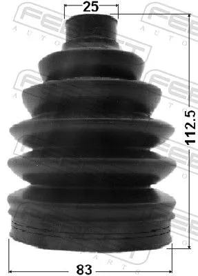 FEBEST Bellow, drive shaft (1217P-TUC20)