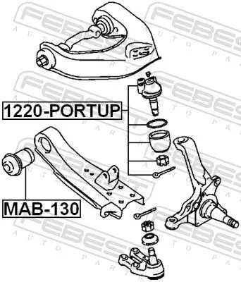 FEBEST Ball Joint (1220-PORTUP)