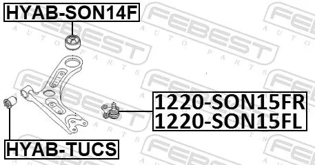 FEBEST Ball Joint (1220-SON15FR)