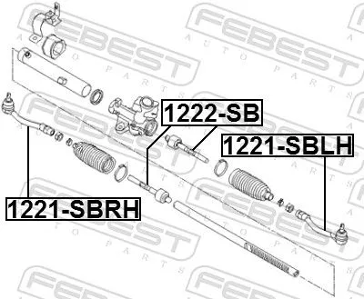 FEBEST Tie Rod End (1221-SBLH)