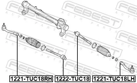 FEBEST Tie Rod End (1221-TUC18LH)