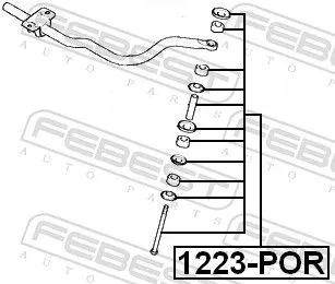 FEBEST Link/Coupling Rod, stabiliser bar (1223-POR)
