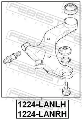 FEBEST Control/Trailing Arm, wheel suspension (1224-LANLH)