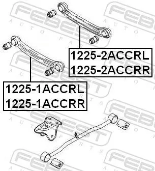 FEBEST Control/Trailing Arm, wheel suspension (1225-2ACCRR)