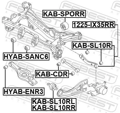 FEBEST Control/Trailing Arm, wheel suspension (1225-IX35RR)