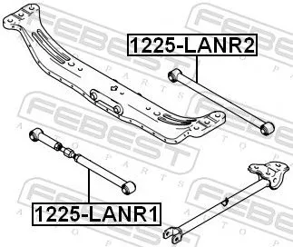 FEBEST Control/Trailing Arm, wheel suspension (1225-LANR2)