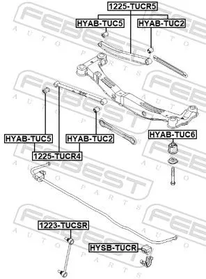 FEBEST Control/Trailing Arm, wheel suspension (1225-TUCR5)