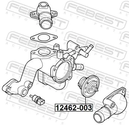 FEBEST Thermostat, coolant (12462-003)