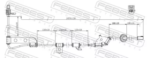 FEBEST Sensor, wheel speed (12606-014)