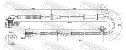FEBEST Sensor, wheel speed (12606-017)