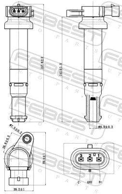 FEBEST Ignition Coil (12640-008)