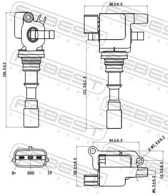 FEBEST Ignition Coil (12640-010)