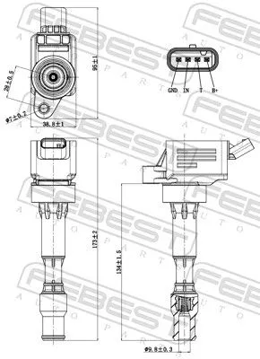 FEBEST Ignition Coil (12640-014)