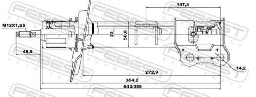 FEBEST Shock Absorber (12660596FL)