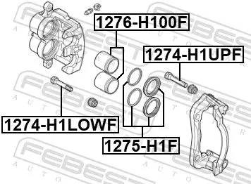 FEBEST Guide Bolt, brake caliper (1274-H1LOWF)