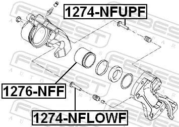 FEBEST Guide Bolt, brake caliper (1274-NFLOWF)