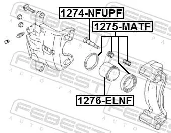 FEBEST Repair Kit, brake caliper (1275-MATF)
