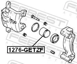 FEBEST Piston, brake caliper (1276-GETZF)