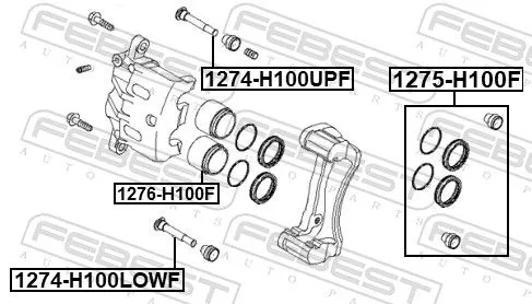 FEBEST Piston, brake caliper (1276-H100F)