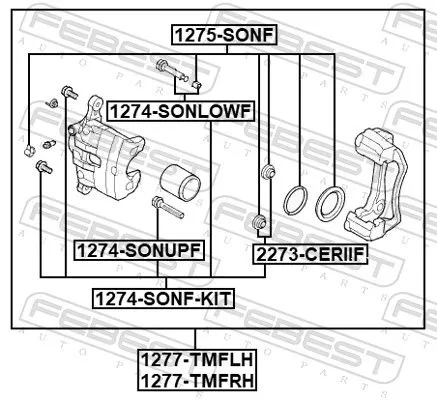 FEBEST Brake Caliper (1277-TMFLH)