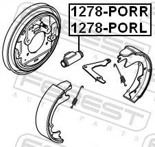 FEBEST Wheel Brake Cylinder (1278-PORL)
