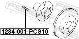 FEBEST Wheel Stud (1284-001-PCS10)