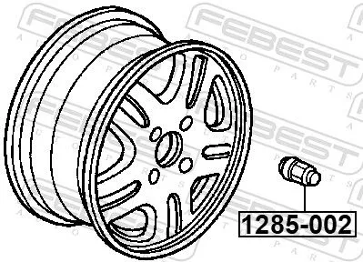 FEBEST Wheel Nut (1285-002)