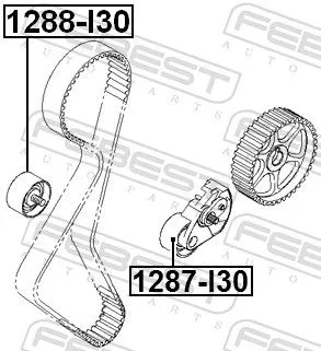 FEBEST Deflection Pulley/Guide Pulley, timing belt (1288-I30)