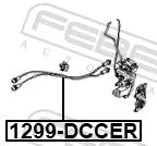 FEBEST Cable Pull, door release (1299-DCCER)