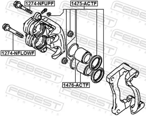 FEBEST Repair Kit, brake caliper (1475-ACTF)