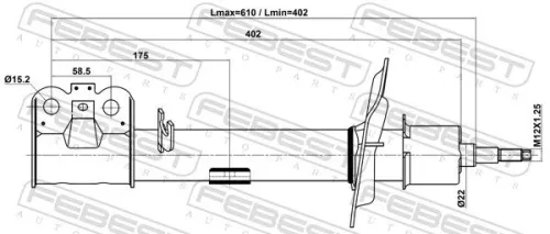 FEBEST Shock Absorber (15110-004FR)